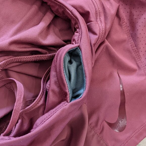 Nike Dri-Fit Orchid Lined Running Shorts with Key Pocket - Picture 6 of 7